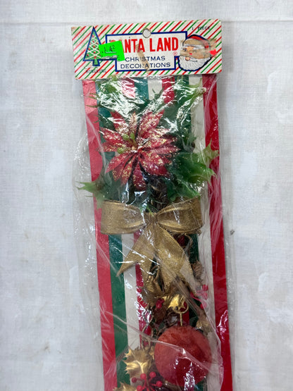 Santa Land Christmas Door HangerNOS Vtg #1737