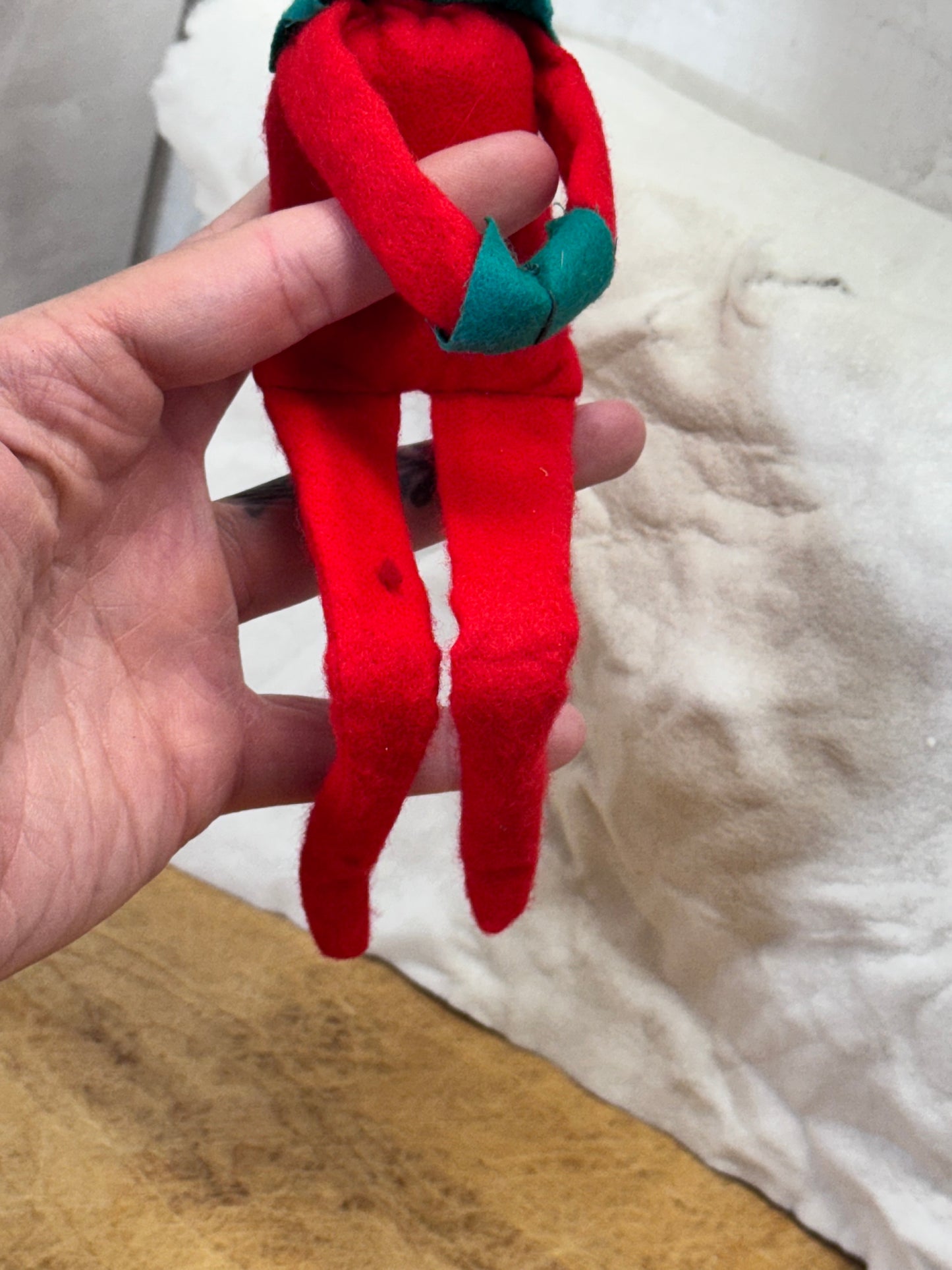 Japan Red Knee Hugger Elf Vintage #1706