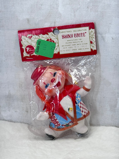 Shiny Brite Christmas Clown Ornament NOS Vintage #1866