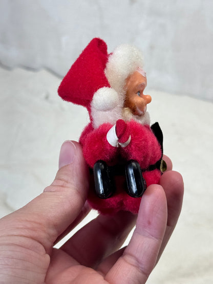 Felt Santa Claus Hugger Clip On Christmas Vintage #1874