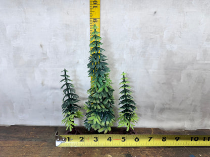 Vintage Plastic Christmas Pine Trees #1739