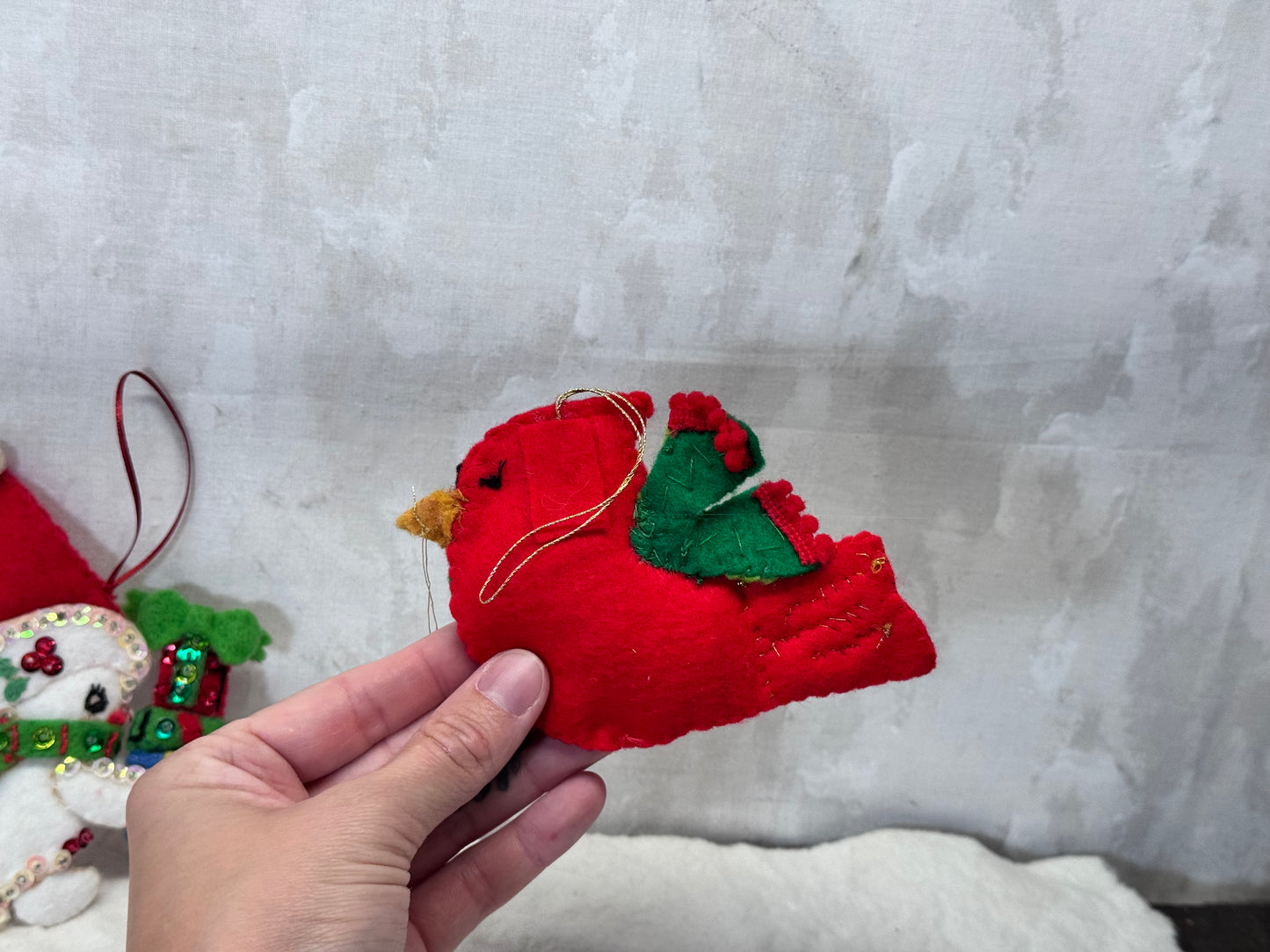 Vintage Christmas Felt Ornaments #1786