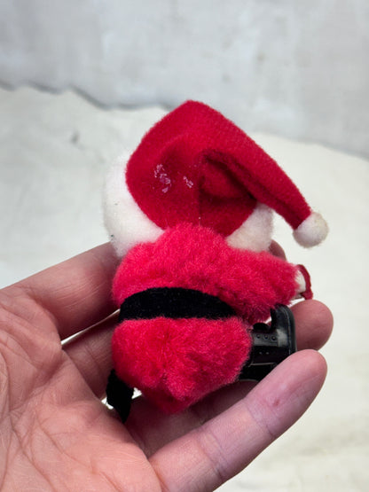 Felt Santa Claus Hugger Clip On Christmas Vintage #1874