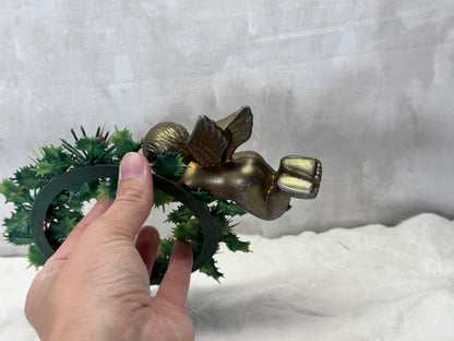 Plastic Wreath Christmas Angel Vintage#2083