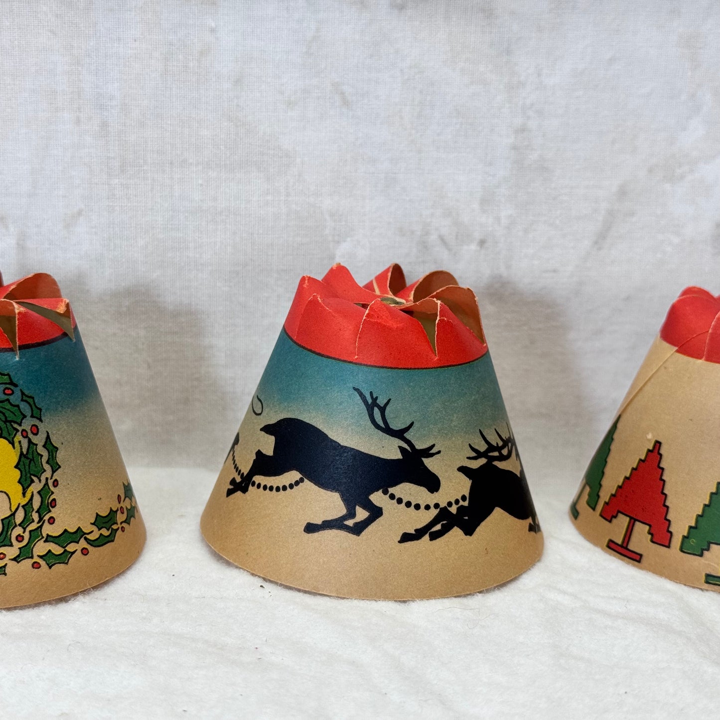 Vintage Whirl Glo Revolving Christmas Tree Light Shades #2147