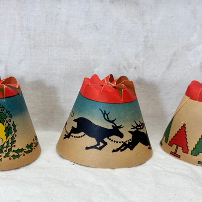 Vintage Whirl Glo Revolving Christmas Tree Light Shades #2147