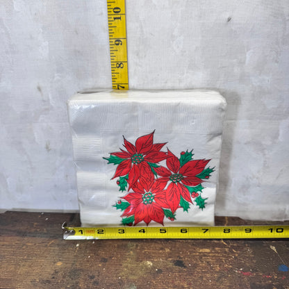 Christmas Poinsettia NOS Napkins #2114