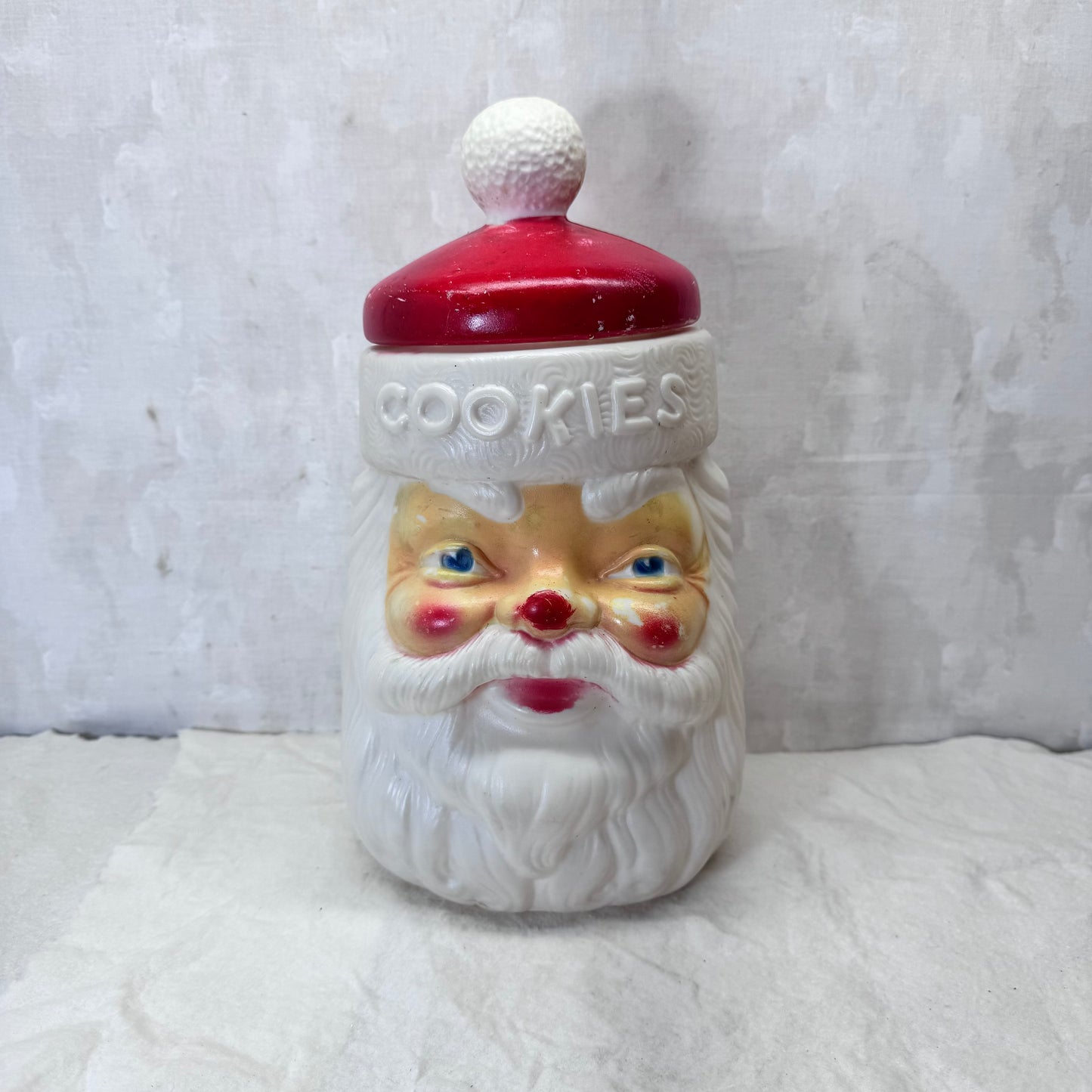 Empire Santa Cookie Jar Blow Mold Vintage #2057