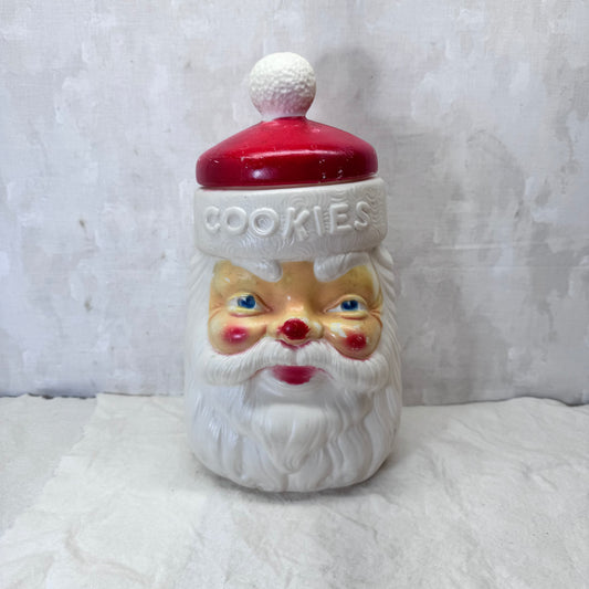 Empire Santa Cookie Jar Blow Mold Vintage #2057