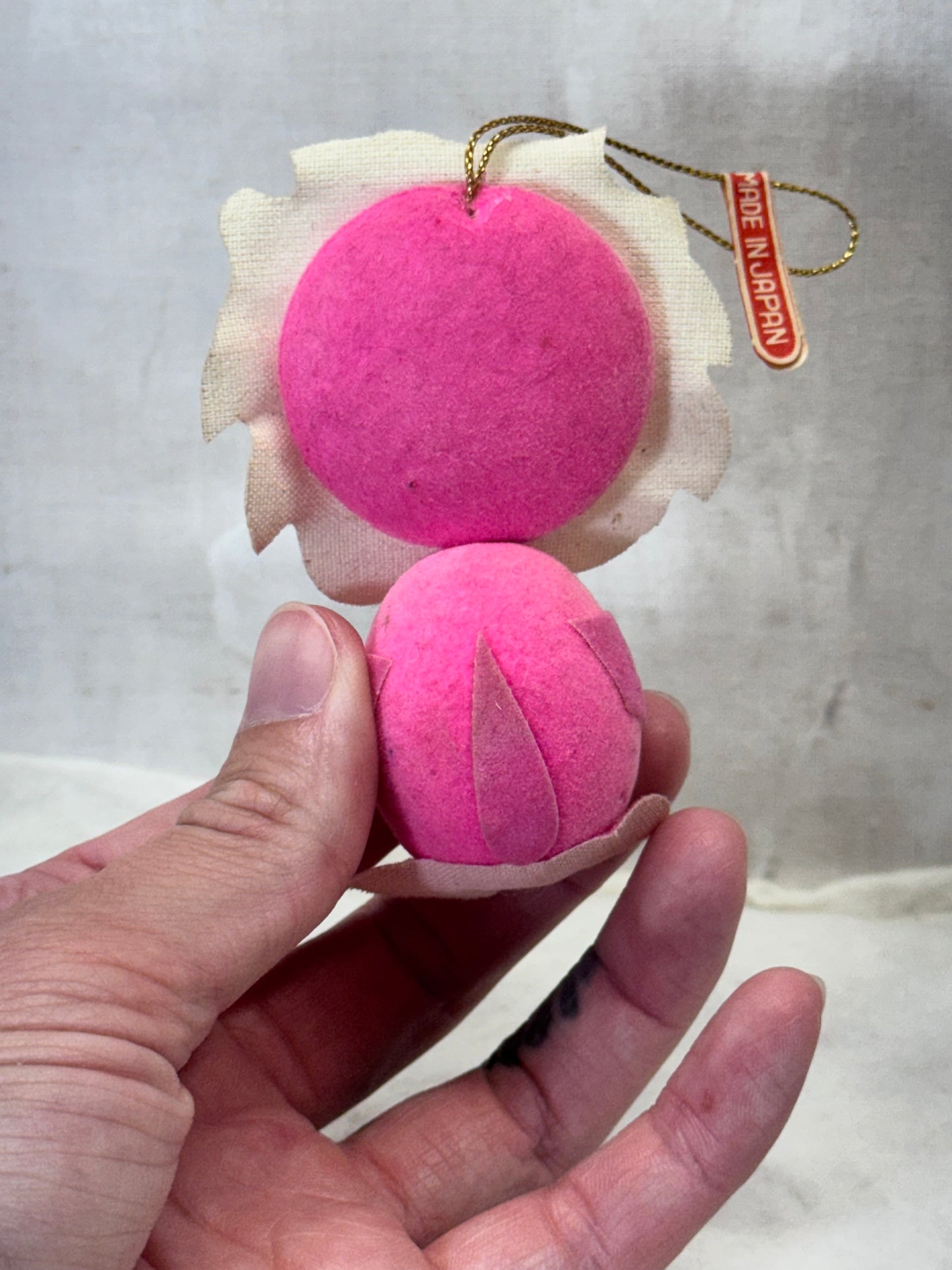Pink Figurine Felted Japan Christmas Ornament #2003