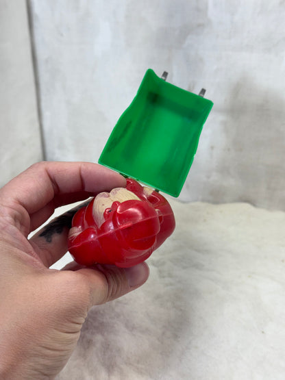 Santa Sleigh Hard Plastic Candy Holder Ornament #1749