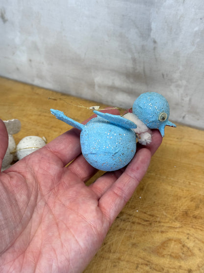 Paper Mache Ornament Birds Vintage #1635