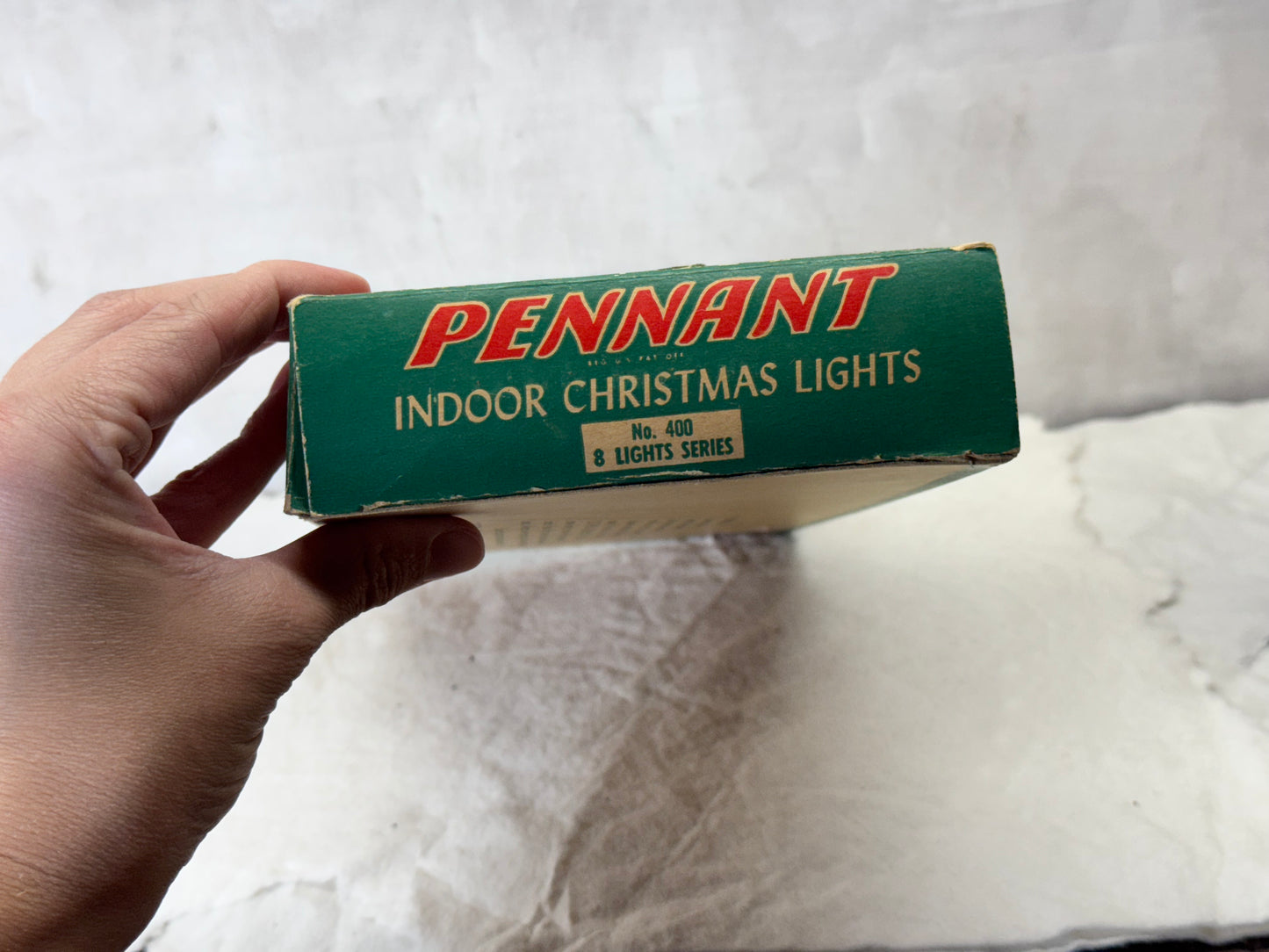 Pennant Christmas Lights Vintage Box Empty #1940