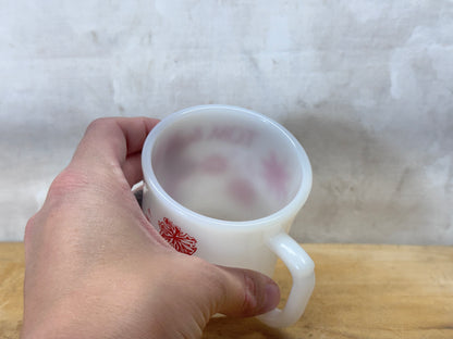 Fire King Milk Glass Tom & Jerry Christmas Mug #1753