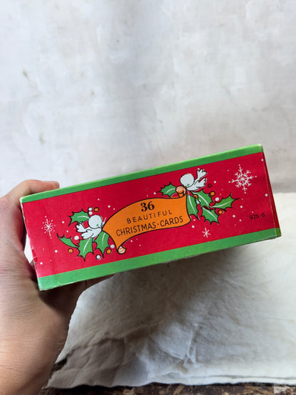 Santa Claus Christmas Cards Box Vintage EMPTY #1941