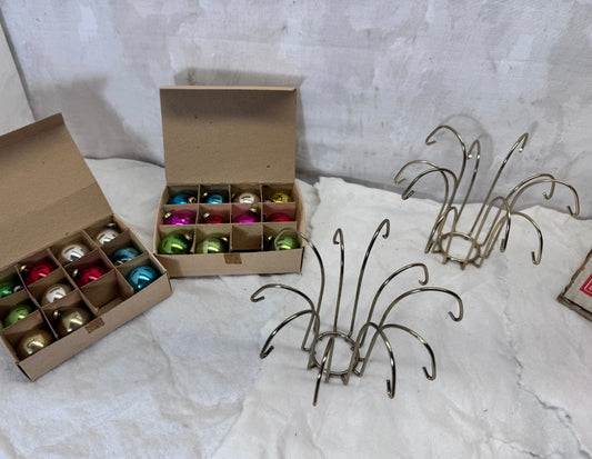 Holiday Christmas Candle Trimmers W Ornaments NOS#2142
