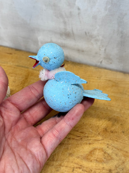 Paper Mache Ornament Birds Vintage #1635