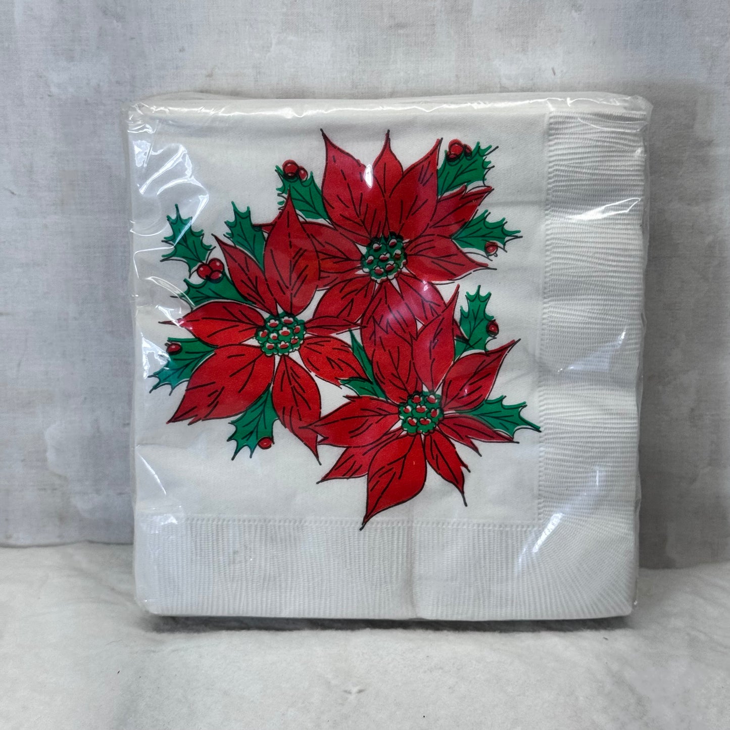 Christmas Poinsettia NOS Napkins #2114