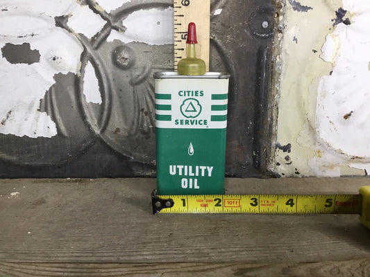 Vintage Mancave Cities Service Oiler 4 0z
