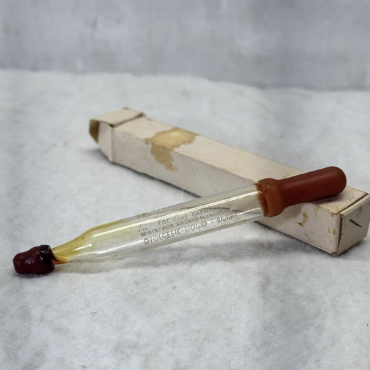 Small Liquid Glass Dropper Vintage