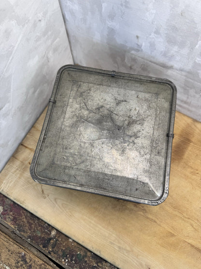 Antique Angel food Tin Mold With Lid  #1494