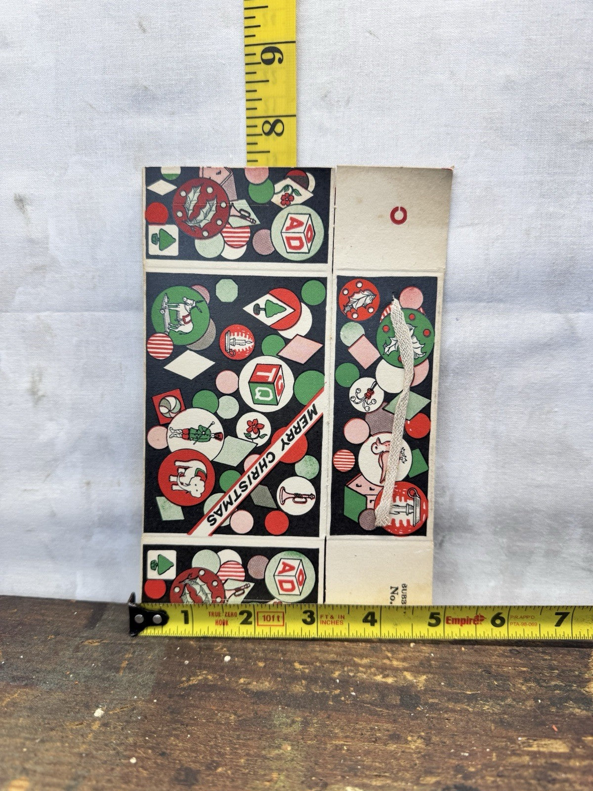 NOS Antique Christmas Candy Box #1348