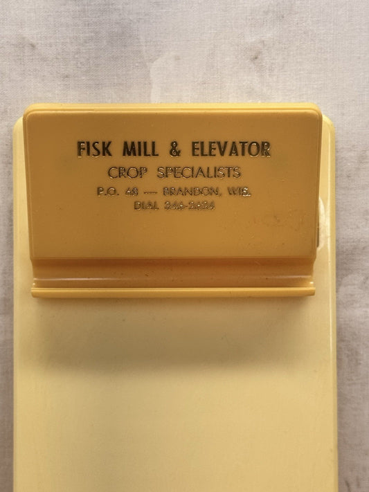 Fisk Mill Brandon Wisconsin Advertisement Vintage Clipboard Mini #1120