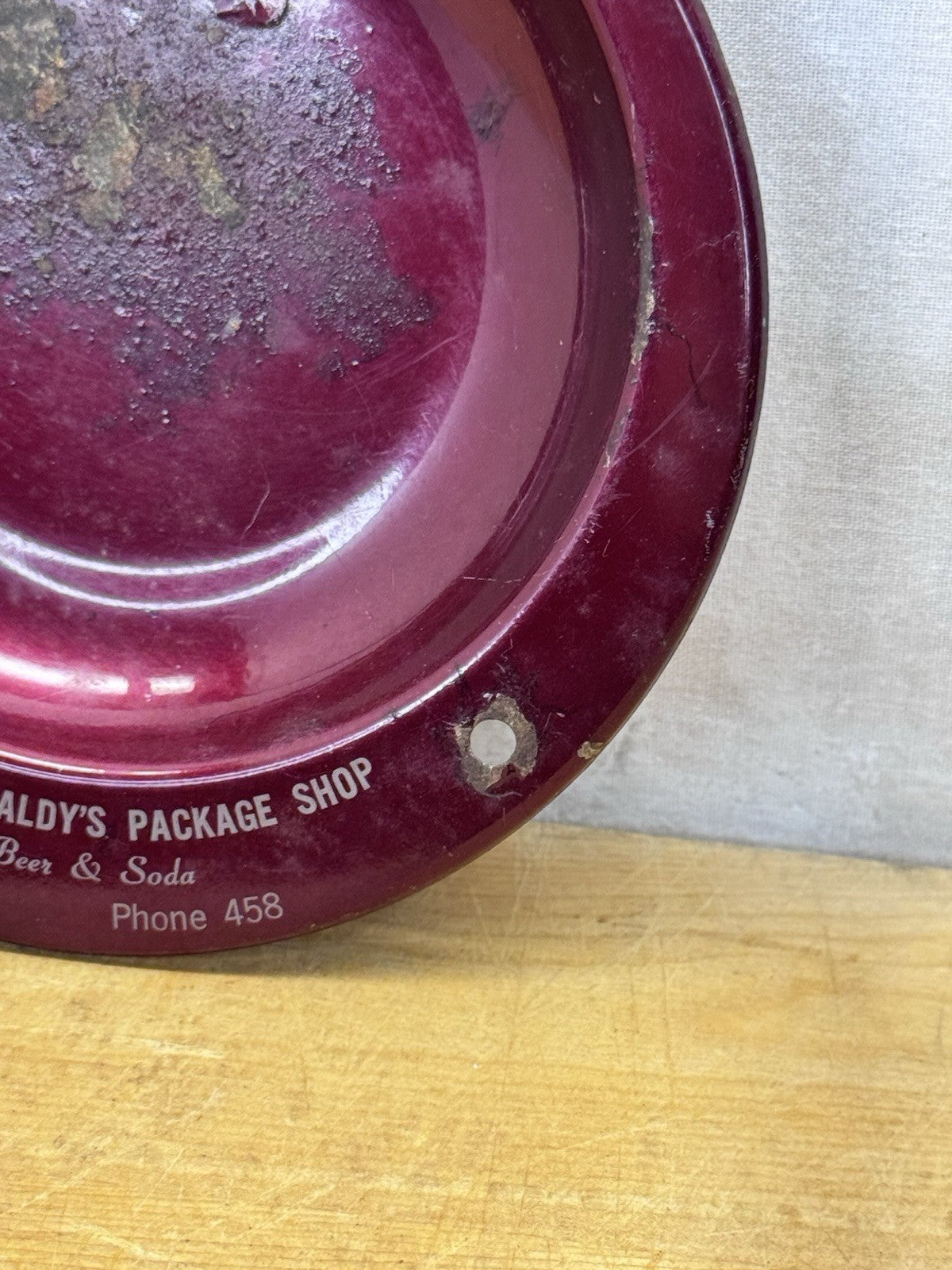 Baldys Package Shop Waupun Wisconsin Ashtray Advertisement #1329