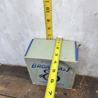 Ingraham Broadcast Day Alarm Clock Vintage Empty Box 