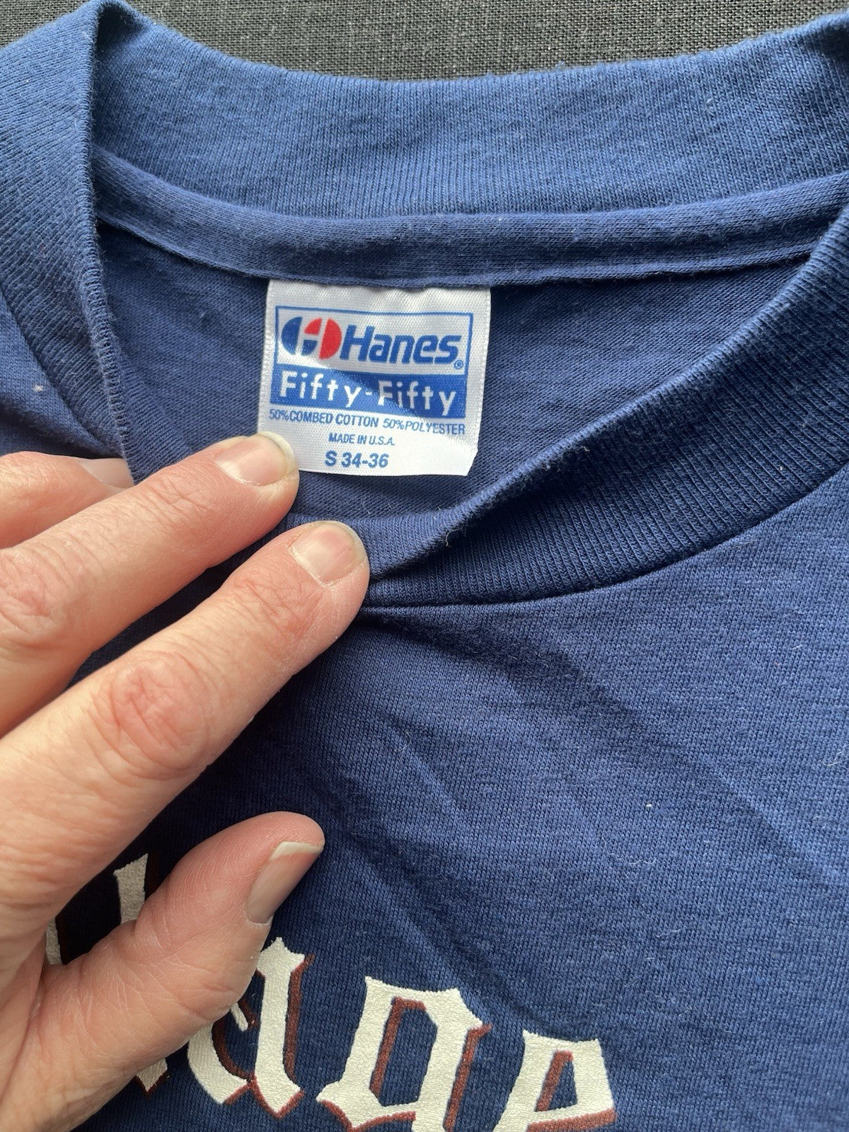 1980s Village Of Davenport Blue Hanes Tshirt