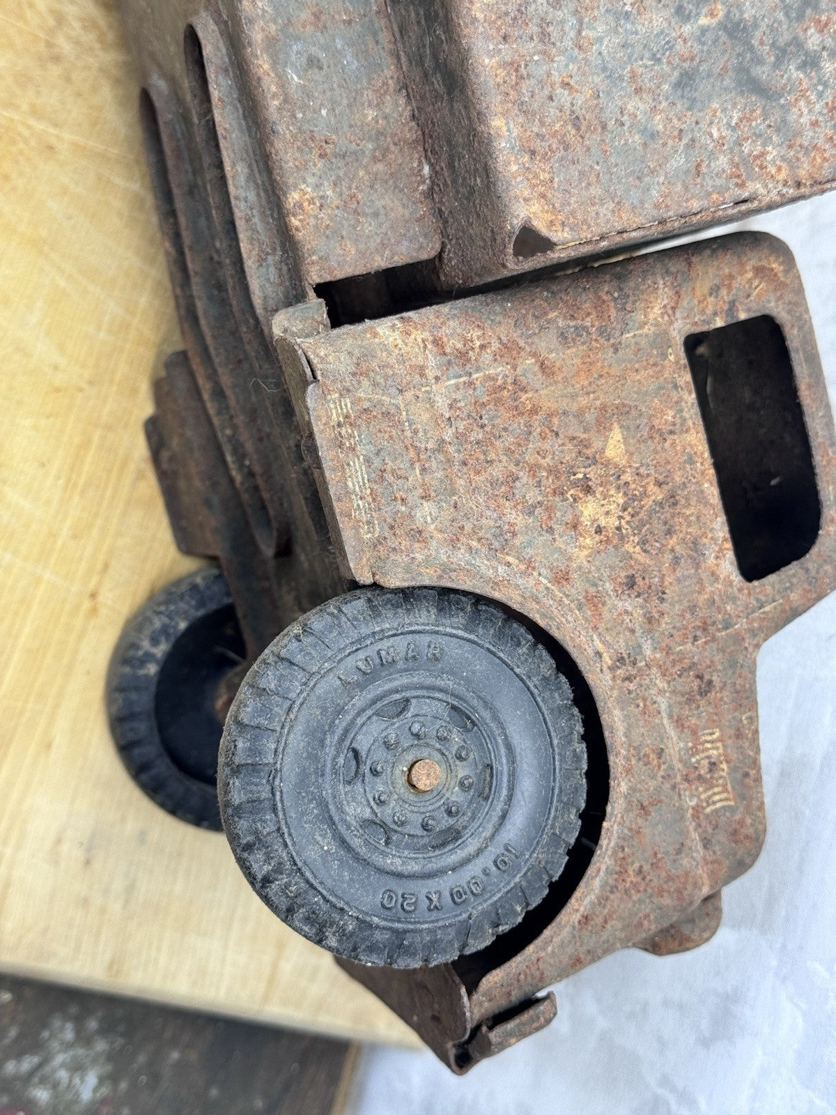 Vintage 1950’s Marx Lamar Army Troop Transport Truck Pressed Steel #1338