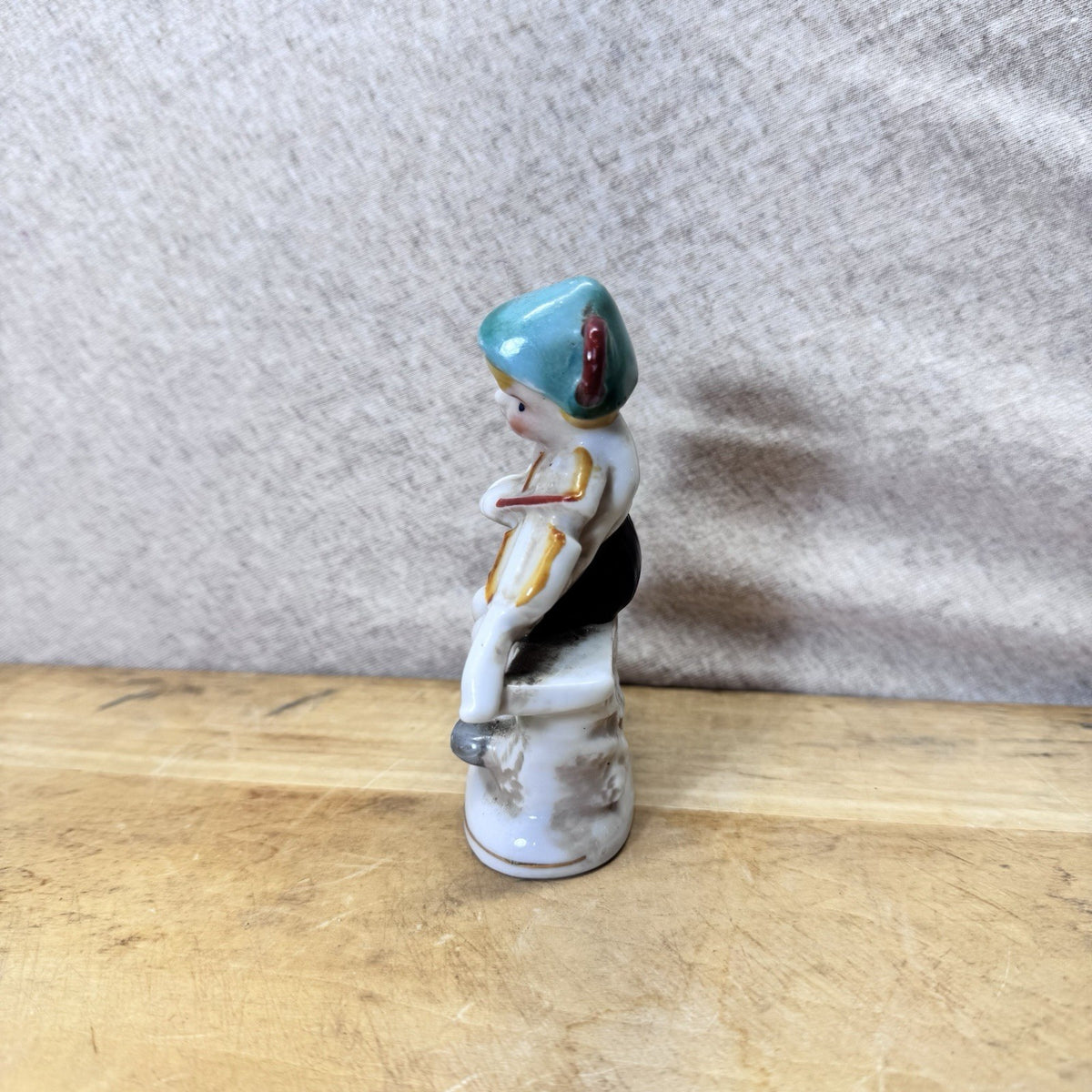 Boy Playing Violin Figurine Vintage Occupied Japan