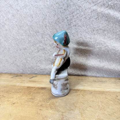 Boy Playing Violin Figurine Vintage Occupied Japan