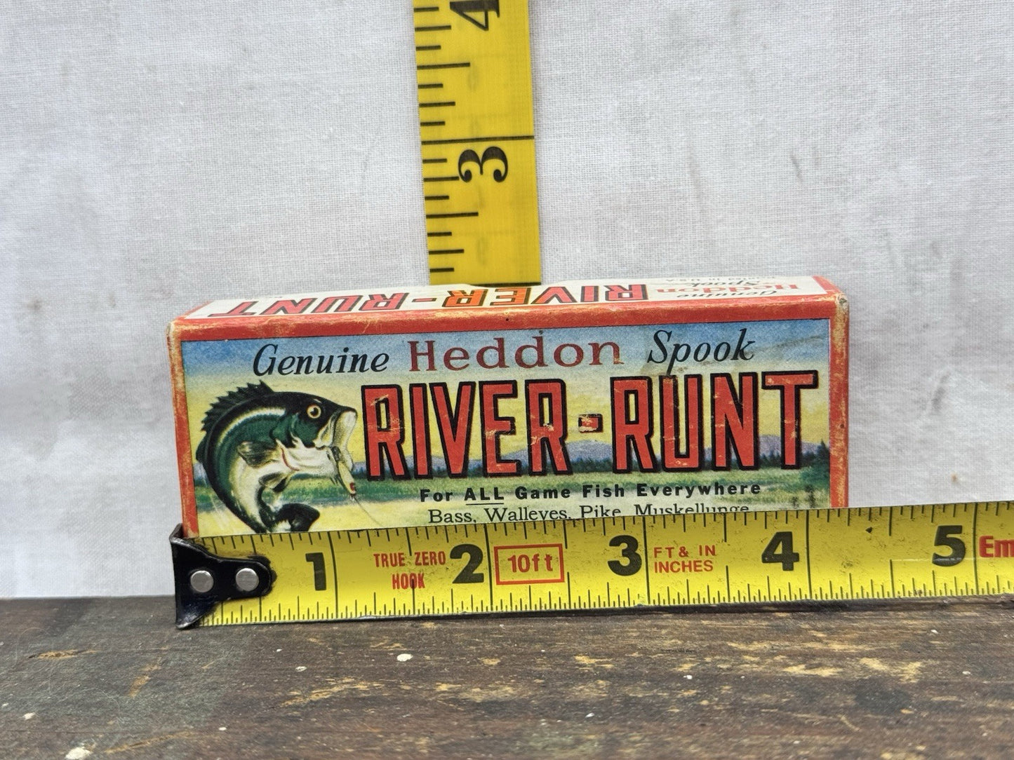 Heddon Spook River Runt Empty Box Fishing Antique #S-1528