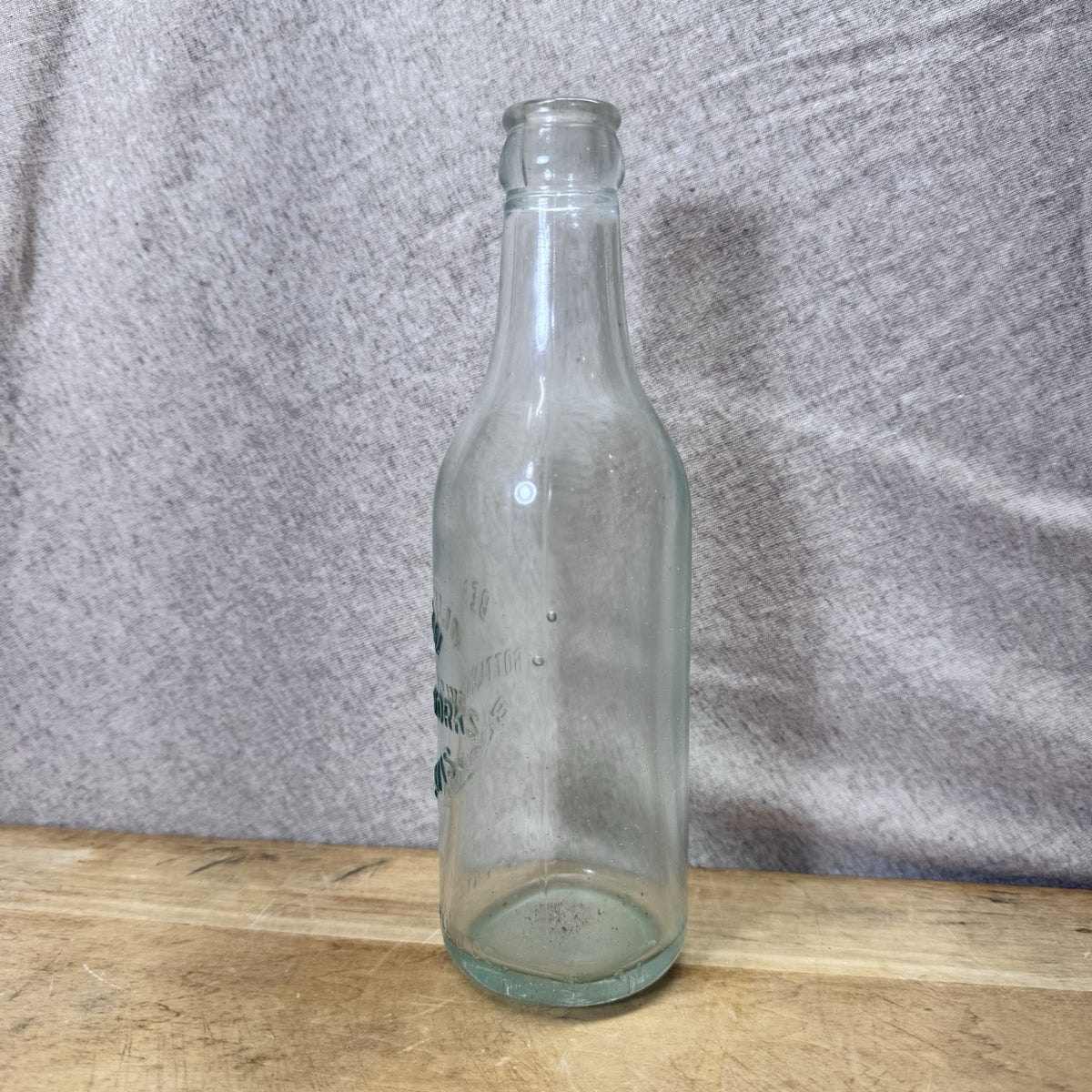 Berlin Wisconsin Bottle Works Blue Bottle Vintage Glass Empty
