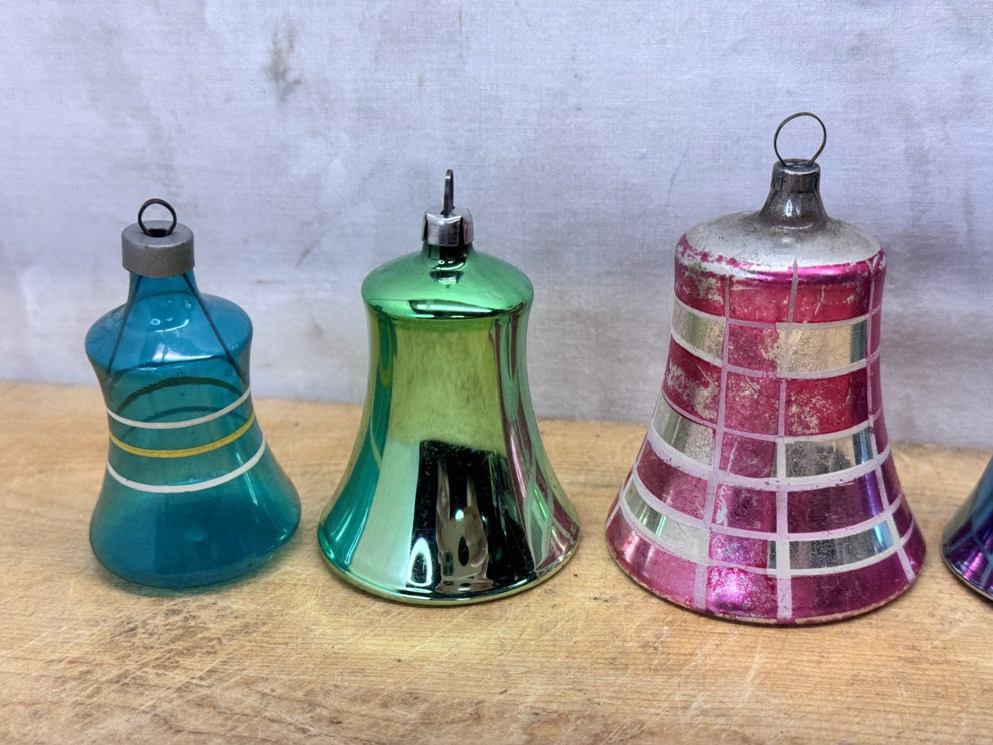Antique 6 Bell Ornaments # 1272