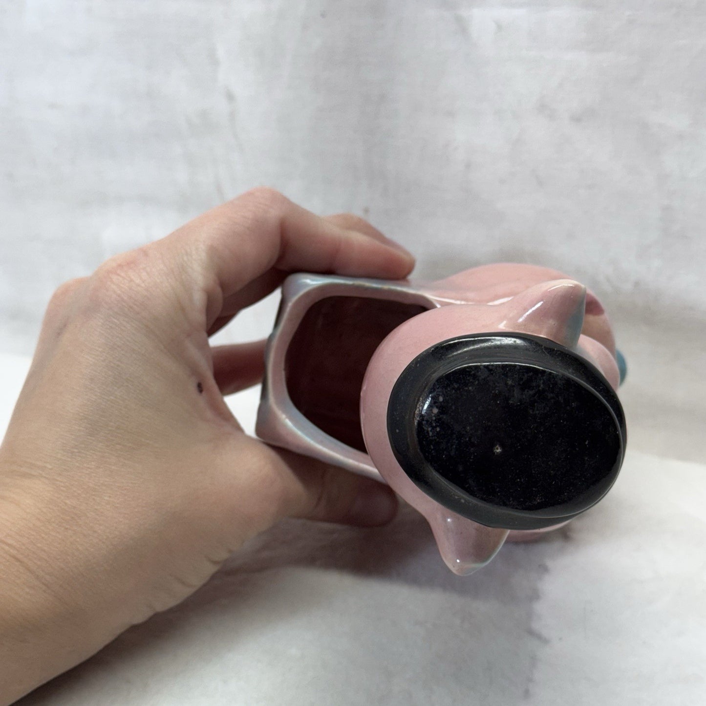 Pig Hat Planter Vase Pot Vintage 