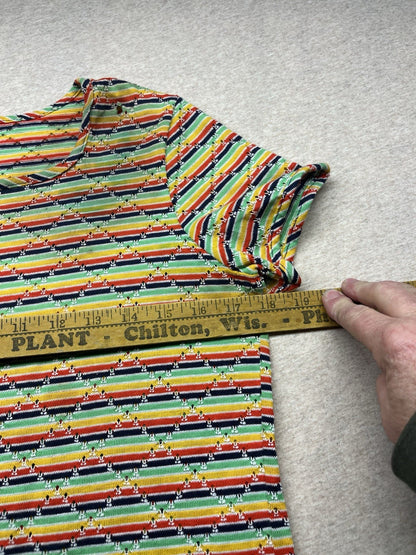 1970s Women’s Knit Striped S Sleeve Top