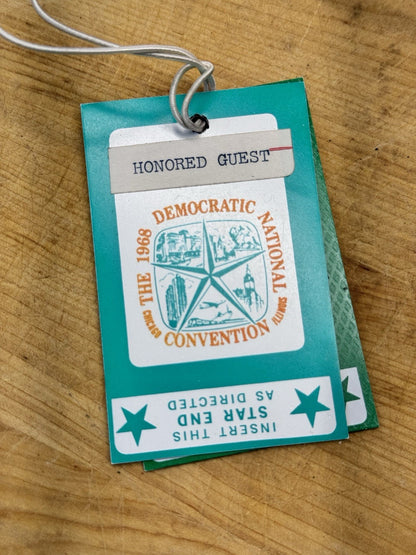 Vintage 1968 Democratic Convention Passes  #1358