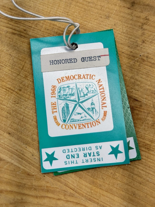 Vintage 1968 Democratic Convention Passes  #1358