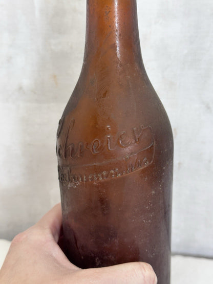 Schreier Brewery Beer Embossed Bottle Sheboygan Wisconsin
