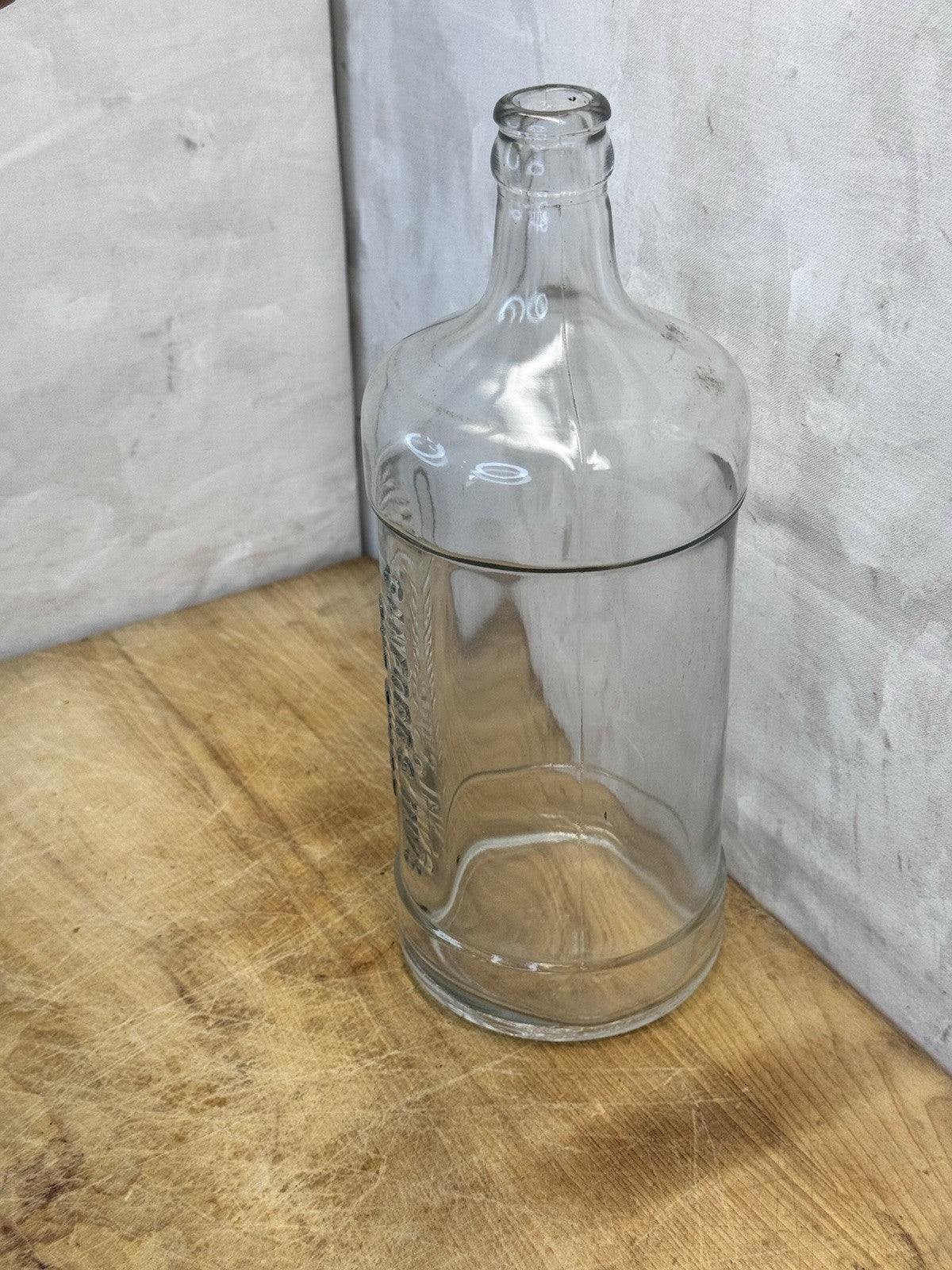 Sanford’s Inks And Library Paste Embossed One Quart Antique Bottle #1452
