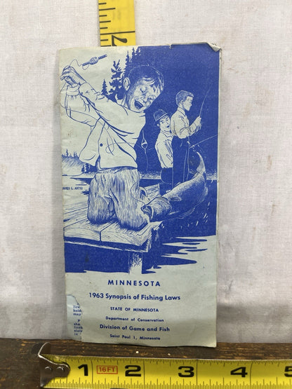 Minnesota 1963 Fishing Laws Pamphlet 