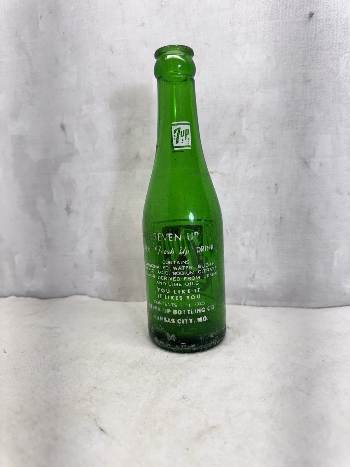 Vintage 7UP Bottle Green