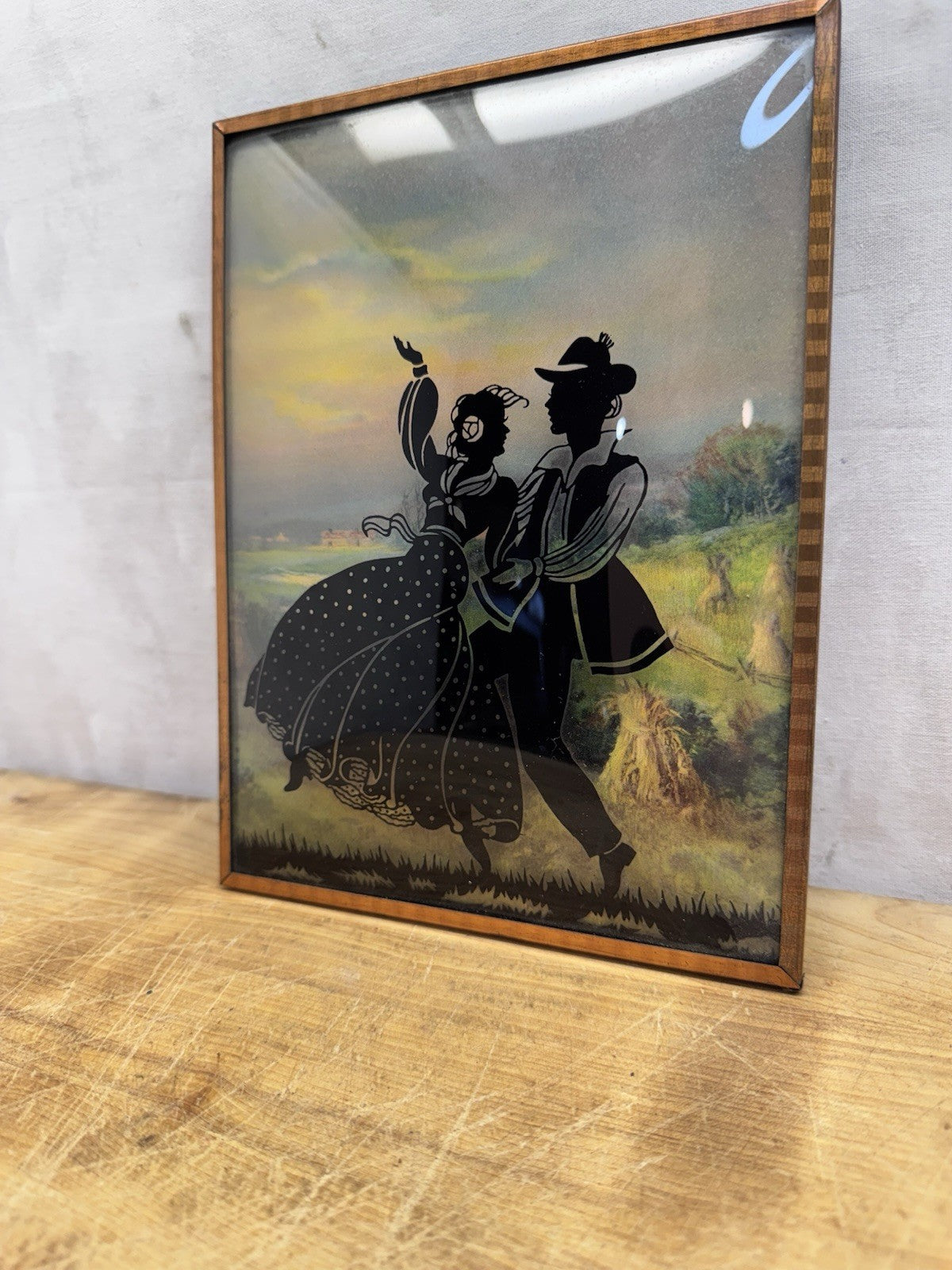 Reverse Silhouette Painting Antique #1481