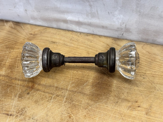 Antique Detailed Crystal Door Knob Set #1375