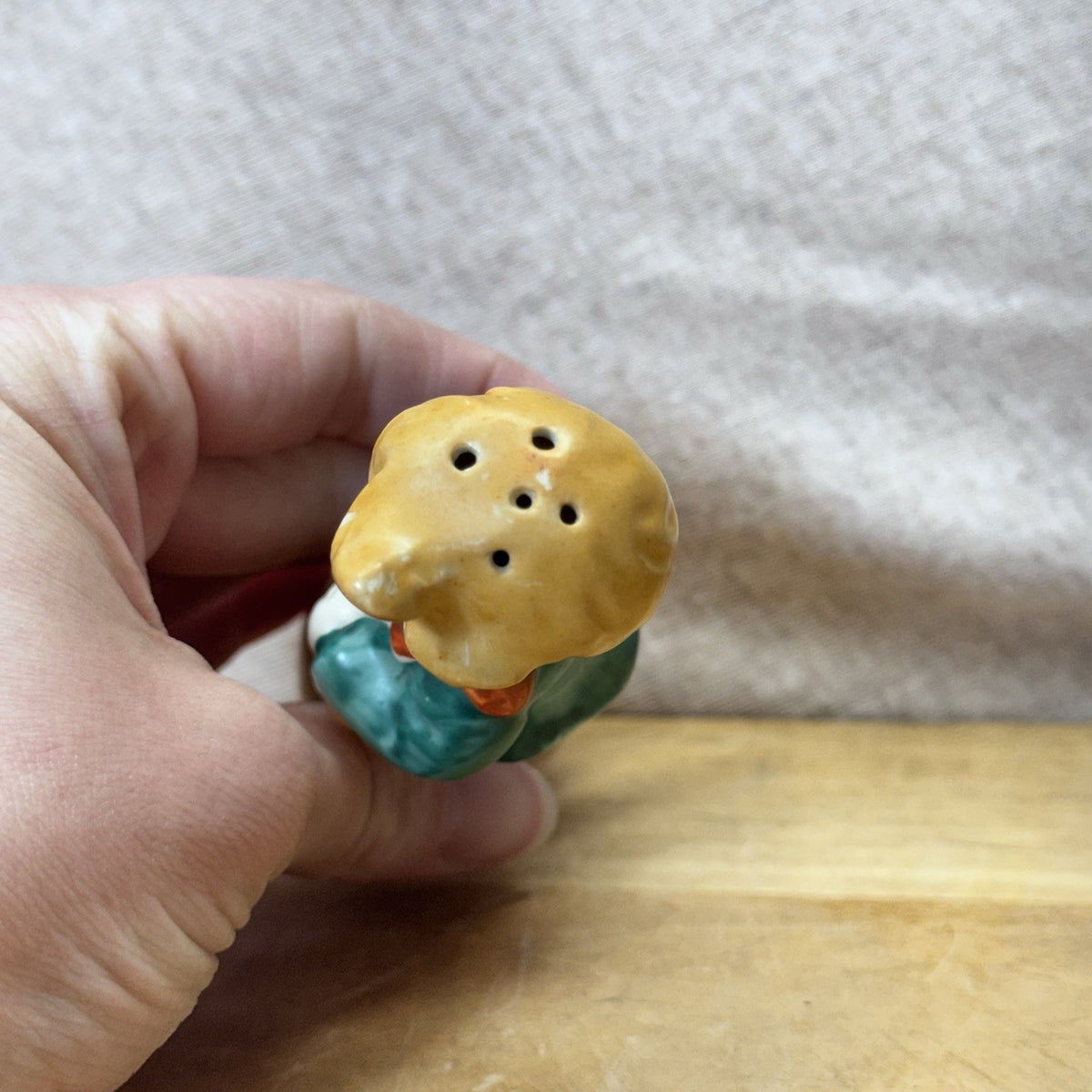 Boy With Horse Toy Figurine Salt Pepper Shaker Japan Vintage