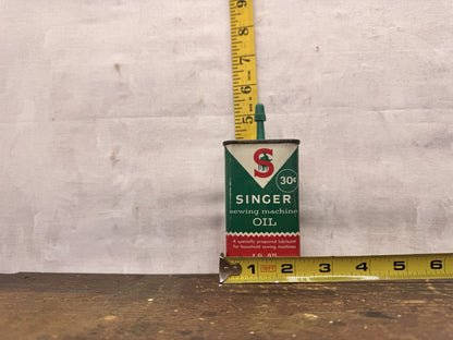 Singer Sewing Machine Oil Tin Vtg #1282