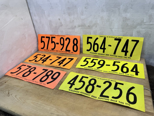 1972-1979 Wisconsin Resident Deer Hunting Tags #1492