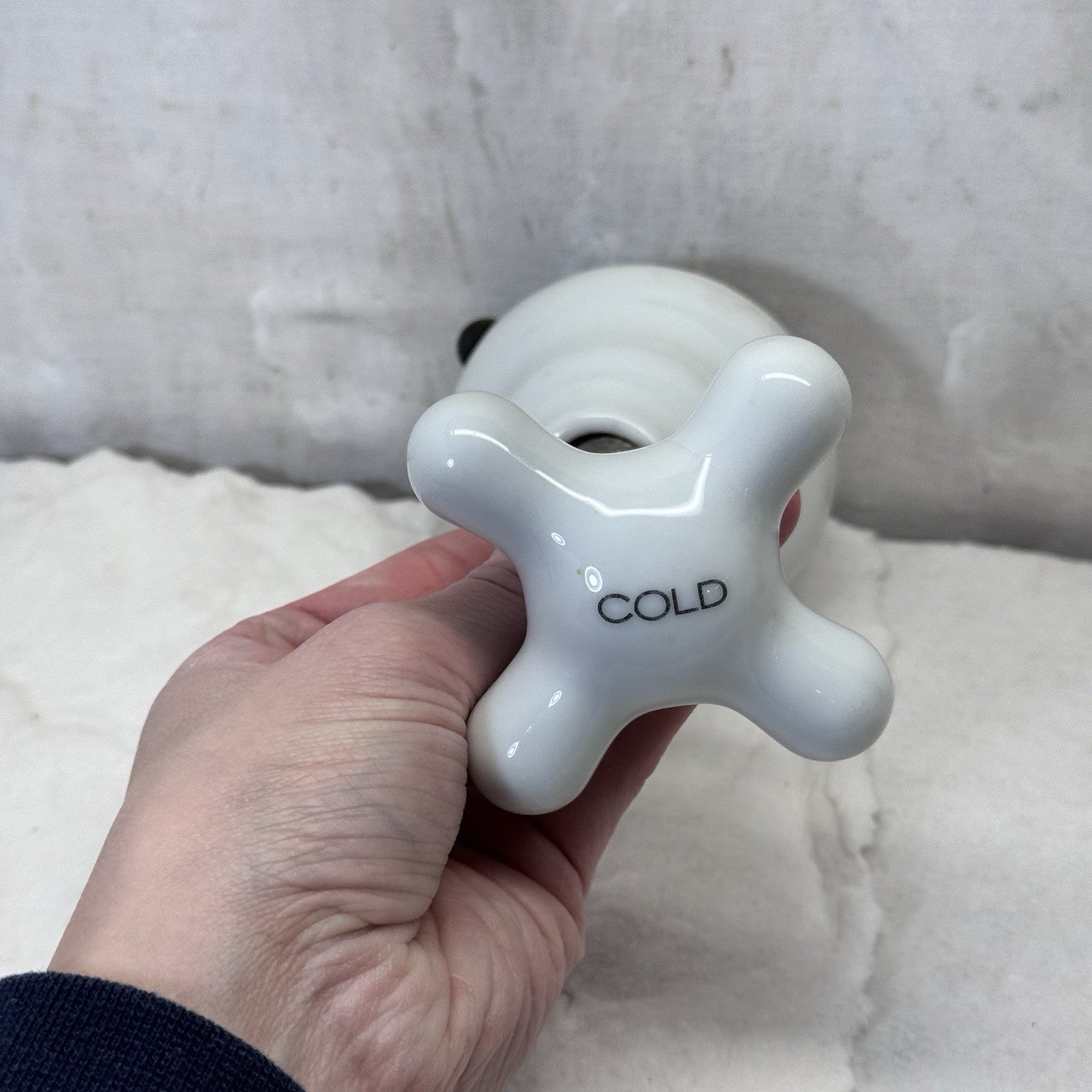 Porcelain Sink “Cold” Handle Antique